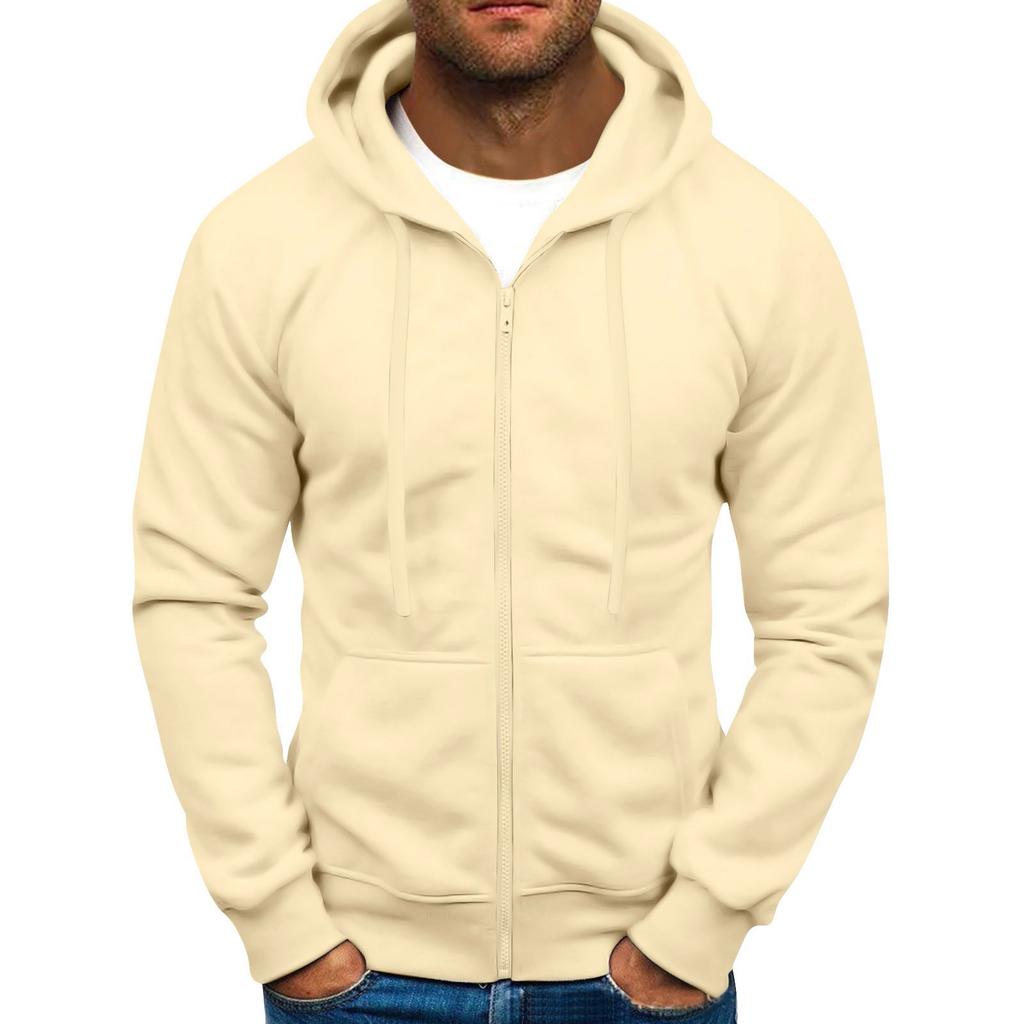 Men Full Zip Up Sweatshirts Long Sleeve  Pullover Tops Casual  And Tall Jackets With Pockets