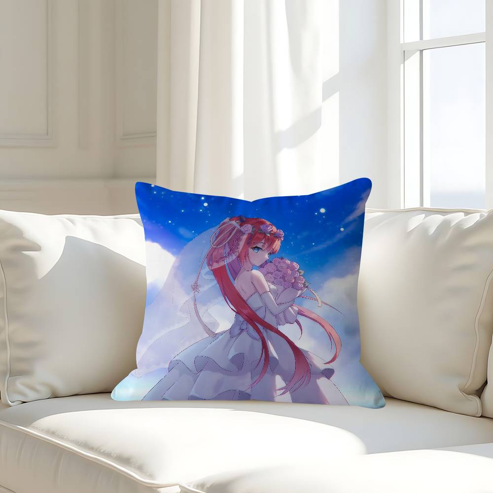 Anime S-Sommar Fickor Kuddfodral Avtagbart Tvättbart Kuddfodral – Hela Säsongen Mjukt Linne