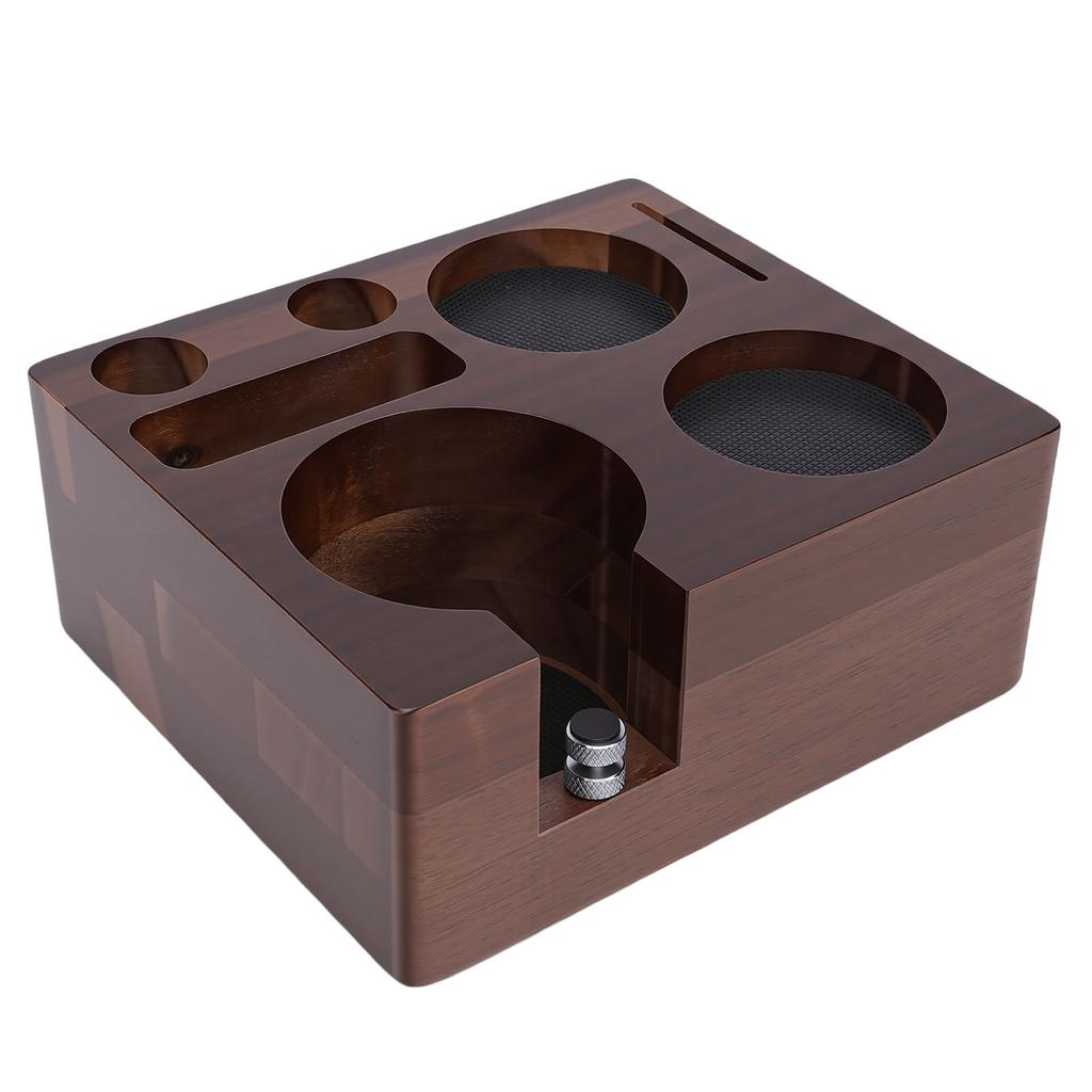 Coffee Tamping Station Portafilter Holder   Wood Coffee Tamper Station Multi Accessory Storage