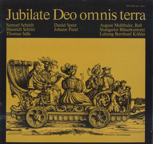 Виниловая пластинка SAMUEL SCHEIDT HEINRICH SCHUTZ TH Jubilate Deo Omnis Terra FSM33106CV FSM Германия Классическая Б/у