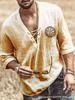 European and American new printed men's chest strap medium sleeve T-shirt shirt in stock