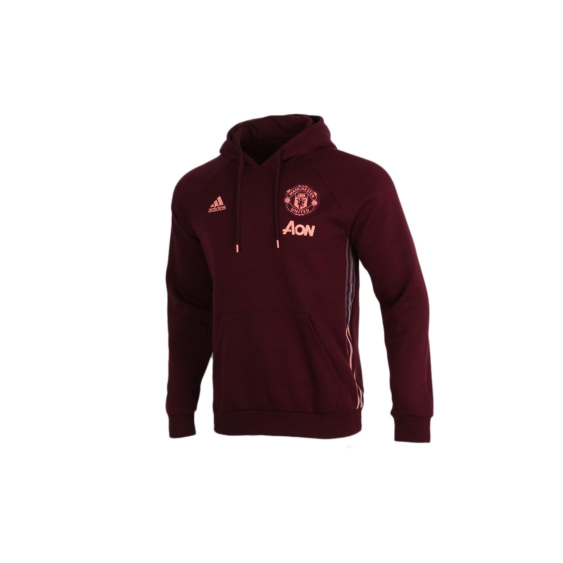 Мужские толстовки Adidas Манчестер Юнайтед Бордовые С капюшоном Умеренный Обычный GK9432 L