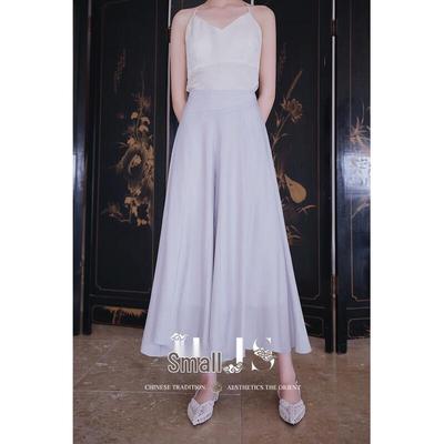 JK&JS Women's High-Waist Draped Wide-Leg Pants