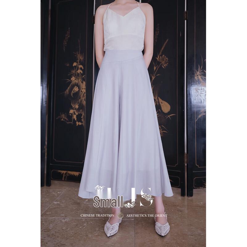 JK&JS Women's High-Waist Draped Wide-Leg Pants