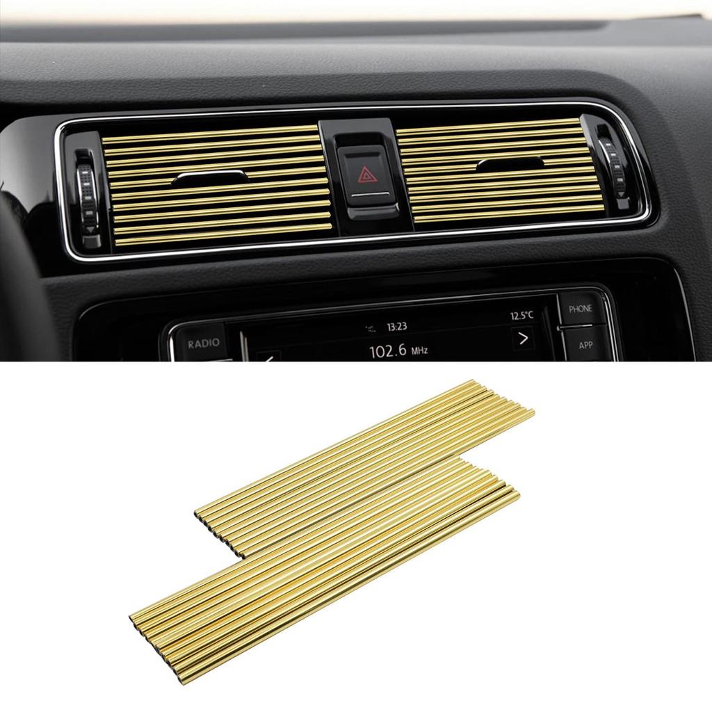 Car air vents decorative strip centre grille clip strip U-shaped electroplating bright strip air conditioning chrome colorful in
