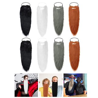 8 Stücke Gefälschte Bärte Kostüm Bart Alter Mann Schnurrbart Kostüm Halloween Lustiger Bart Gesichtsbehaarung Zubehör für Cosplay Party