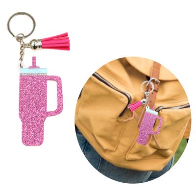 Mode Beker Vormige Sleutelhanger Unieke Acryl Sleutelhangers Kwastje Sleutel Decoratie Mode Tas Hanger Cadeau voor Beker Liefhebbers