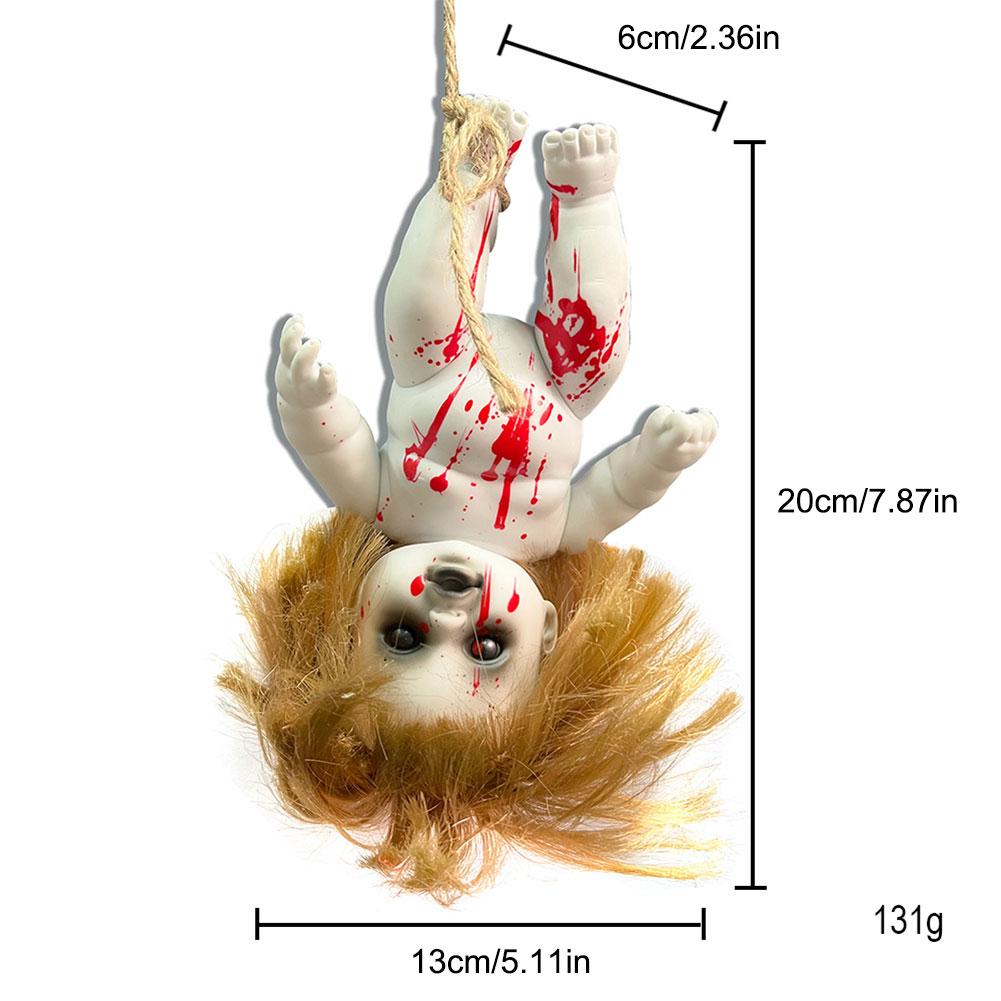 Halloween Ghost Baby Hanging Doll Scary Baby Doll Decorative Haunted House Adornment Zombie Baby Decoration Party Supplies