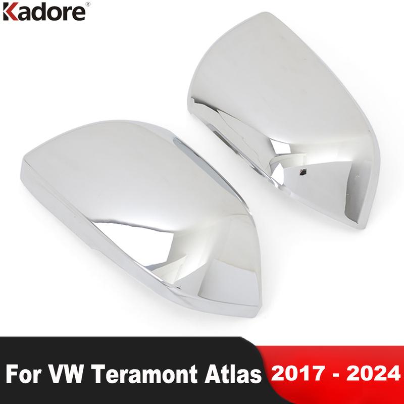 For Volkswagen VW Teramont Atlas 2017- 2024 Chrome Car Rearview Mirror Cover Trim Side Wing Mirror Cap Overlay Accessories