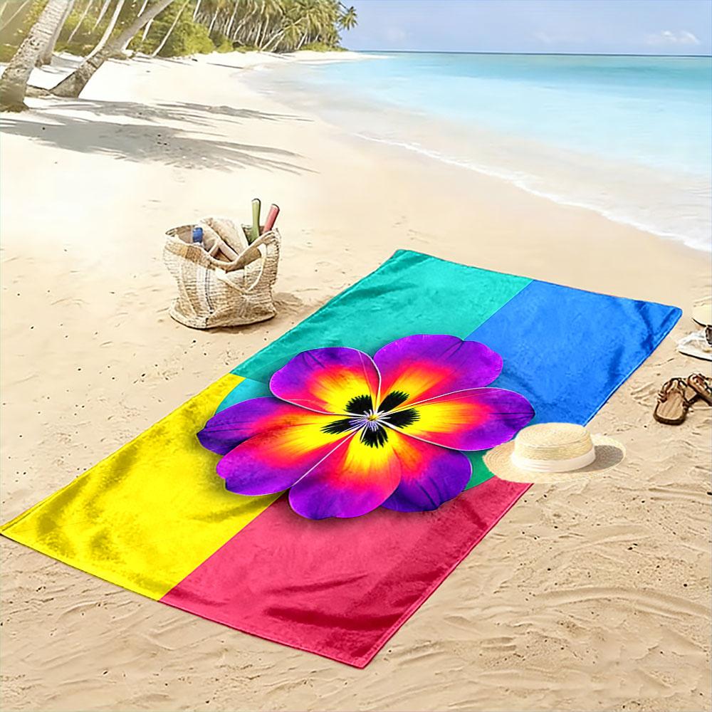 Radiant tropical bloom Print beach towel, quick drying, suitable for travel, outdoor sports, jogging, the beach and swimming, gift
