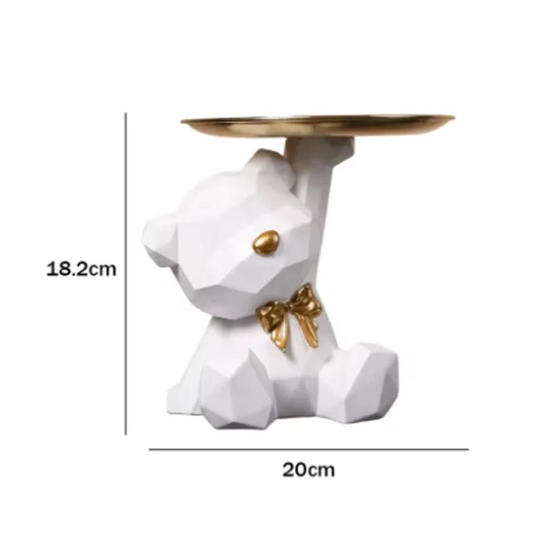 Kawaii Geometric Butterfly Bear Tray Living Room Desktop Decoration Candy Miscellaneous Storage Tray Home Decoration