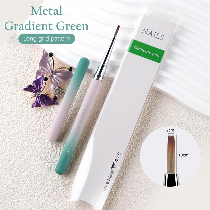 1Pcs French Plaid Nail Art Brushes Line Grid Pattern Drawing Pen For DIY UV Gel Extension Painting Supplies