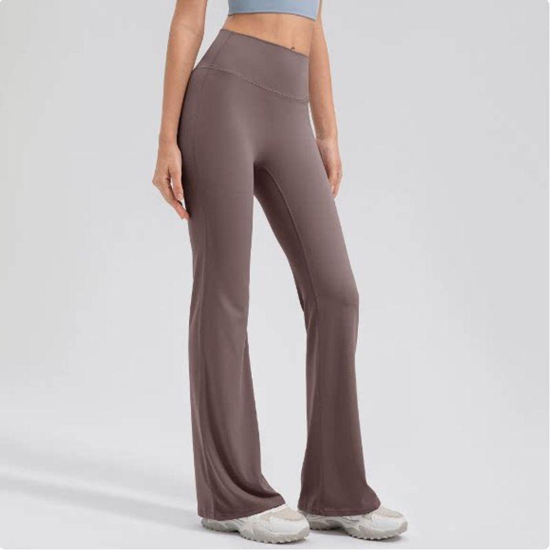 Sexy Milk Brown High Waist Hip Lift Micro-Pull Fitness Trousers