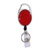 1pc Sparkle Retractable Crystal ID Name BadgeHolderBling Work Card Badge Reel,Fashion Rhinestone Badge Car Bag Keychain