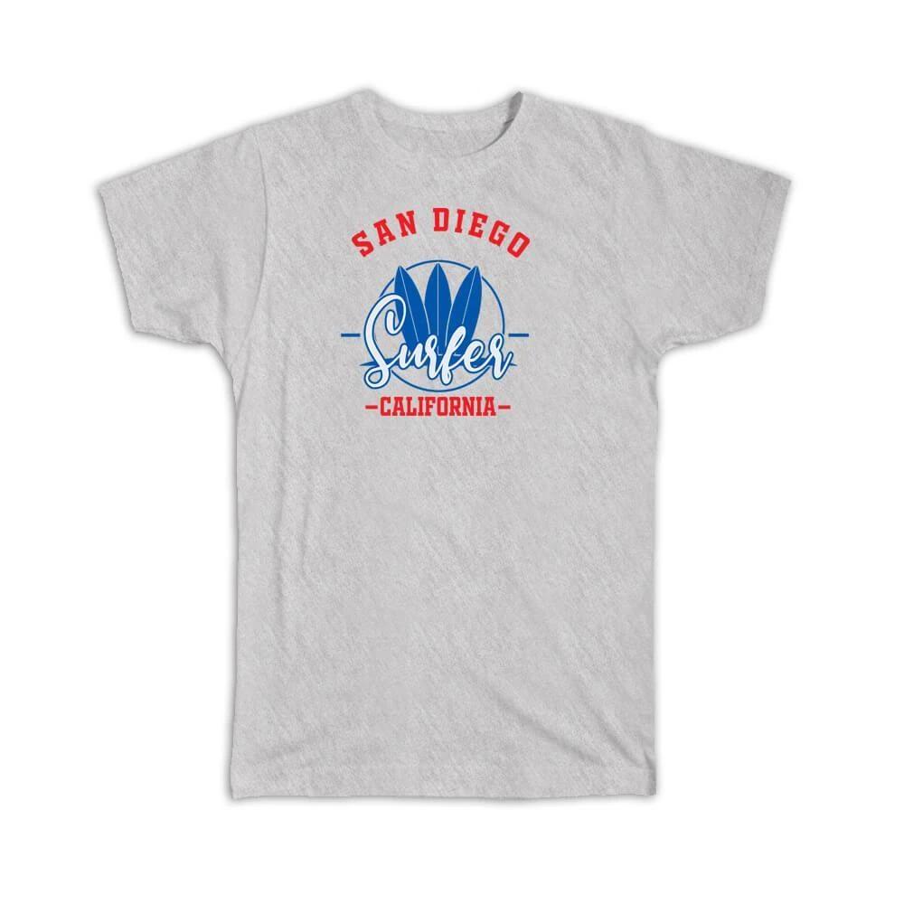 Gift T-Shirt : San Diego USA Surfer Tropical Souvenir Travel L