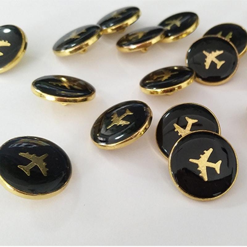 Mixed Sewing Buttons Easy Install Uniform Buttons Durability Uniform Suitable for Airline and Airport Academy Students