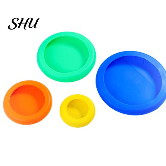 Reusable Silicone Food Wraps 4Pcs Cover Savers Good Sealing Versatile Covers For Various Sizes Of Containers Dustproof Thickened BPA Free Dishwasher