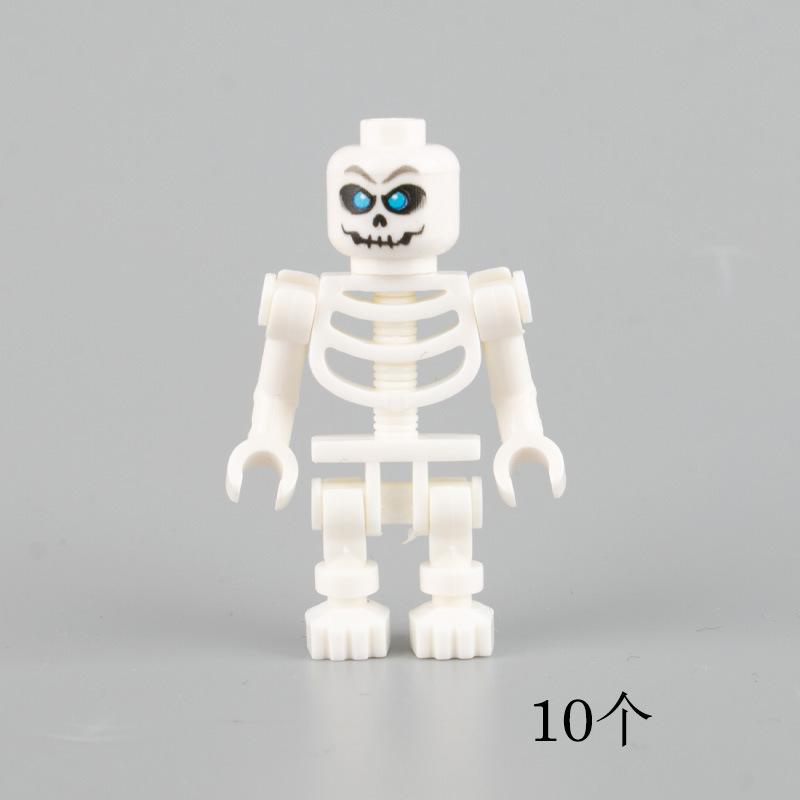 Halloween Skeleton Soldiers Ghost Zombies Small Particle Building Blocks Children'S Mosaic Toy Bags Exit