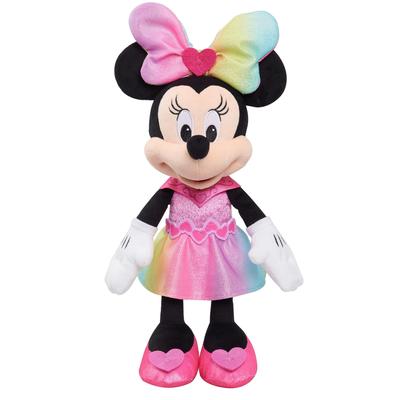 MINNIE Just Play Disney Junior Minnie Maus Glitzernde und Singende Minnie Maus 33 cm Plüschtier mit Licht und Ton