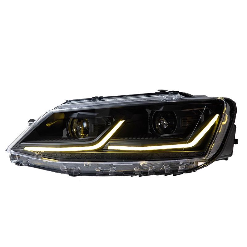 LED Projector Headlights with DRL & Flowing Turn Signals for 12-18 VW Sagitar
