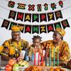 WATINC 3pcs Happy Kwanzaa Banner Decorations, N Heritage Holiday Hanging Banner, No DIY Needed Rustic Banners Kwanzaa Party Supplies for Mantel