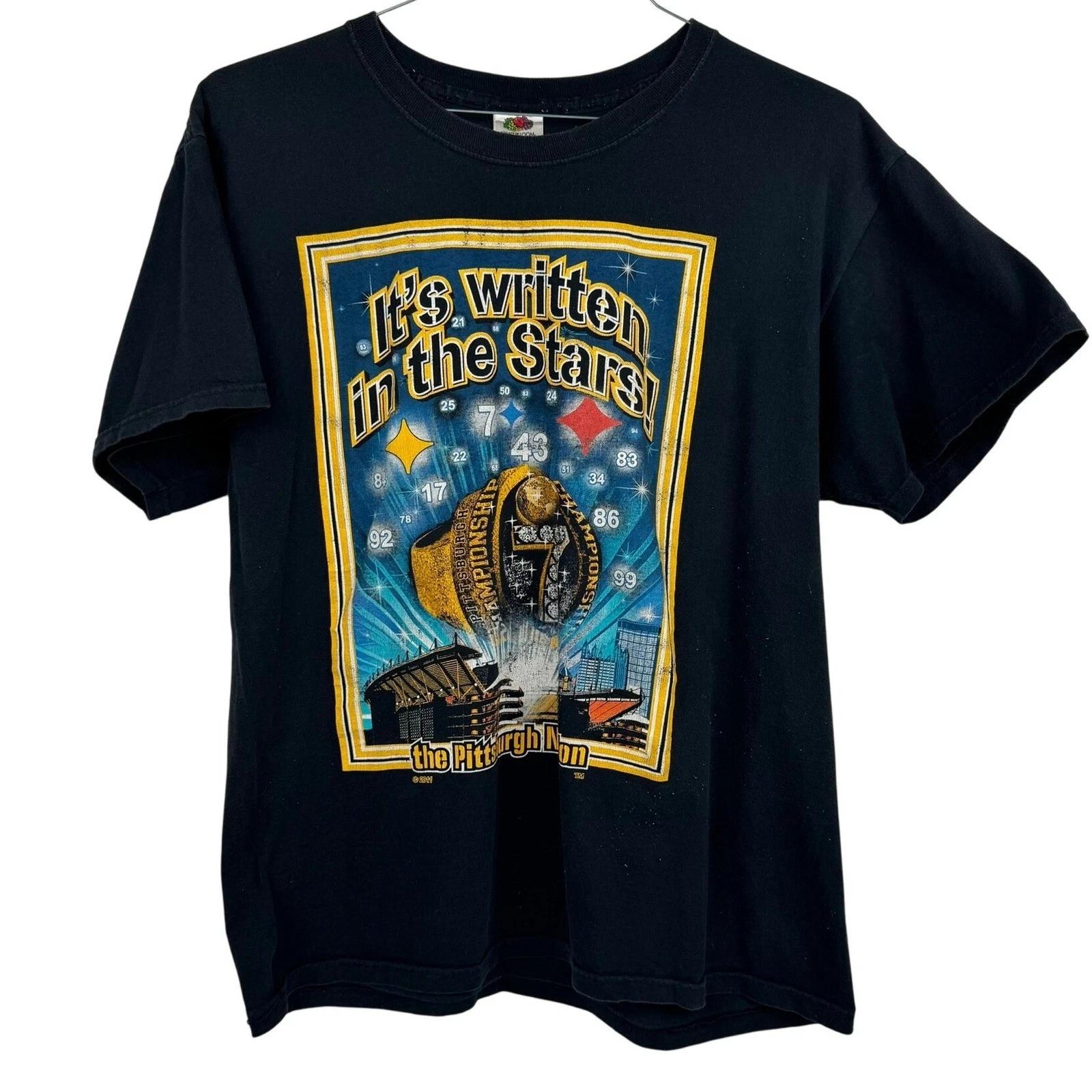 

Pittsburgh Steelers 2011 Championship Graphic T-Shirt 42 Chest Cotton Size M/L 3XL