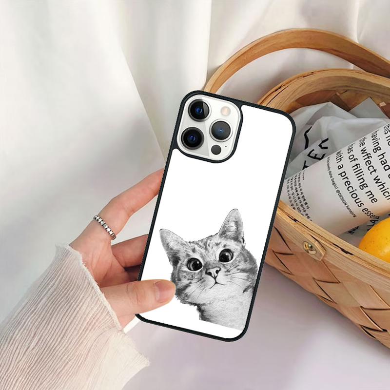 Lovely Pet Cute Animal Cat Phone Case For iPhone 17 Air 16 15 14 11 12 13 Pro  MAX Plus Coque Cover Shell
