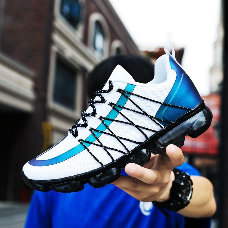 Mesh Men Casual Shoes Lac-up Shoes Lightweight Comfortable Breathable Sneakers Reflective Strip Casual Shoes Sapato Masculino