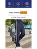 Unisex Dark Blue School Pants with Reflective Stripe – Light, Loose, and Straight Leg for Spring and Autumn