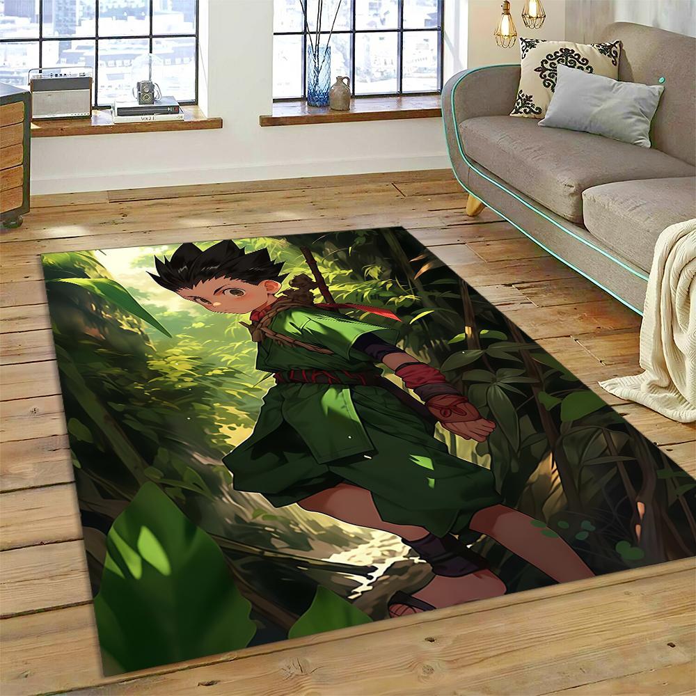 HXH Hunter X Hunter 3D Killua Zoldyck Cartoon Anime Carpet Rug for Living Room Bedroom Home Sofa Decoration,Non-slip Floor Mat