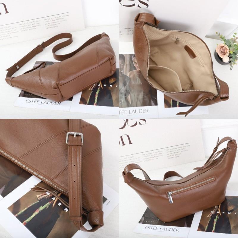 High End Natural Cowhide Dumpling Bag Versatile Genuine Leather Women's Casual Fashionable Single Shoulder Crossbody