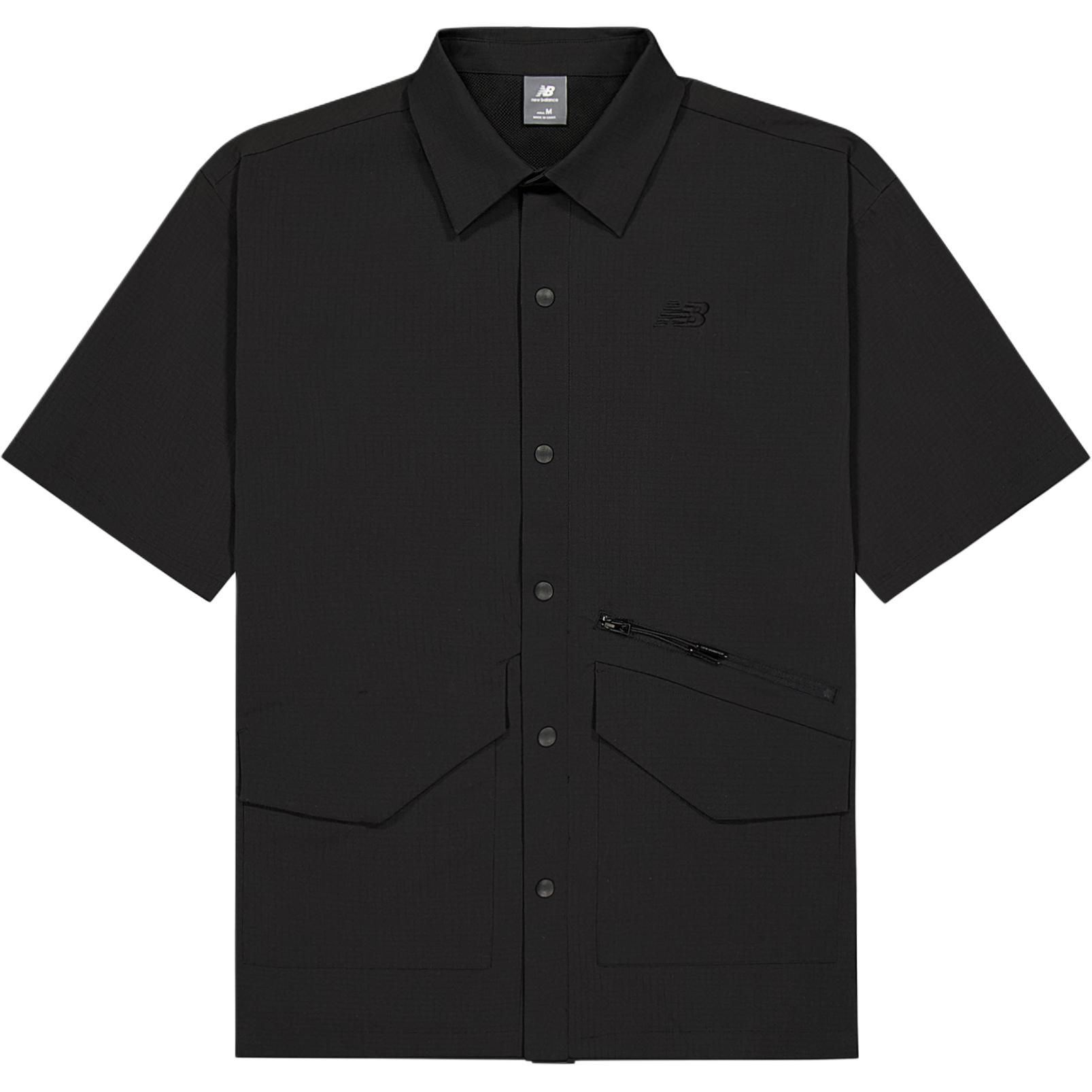 New Balance Shirts Men s Black Lapel Moderate AMJ52304-BK L