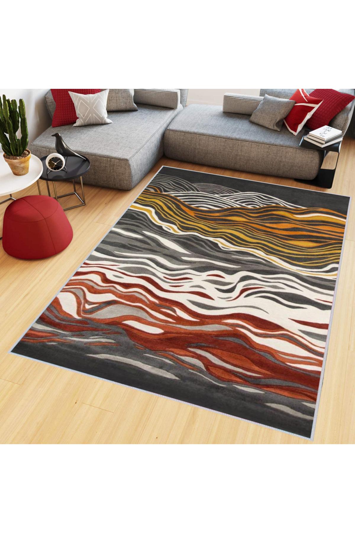 

Моющийся ковер с принтом Rovigo Home RVGHOME0431 50x80 серый