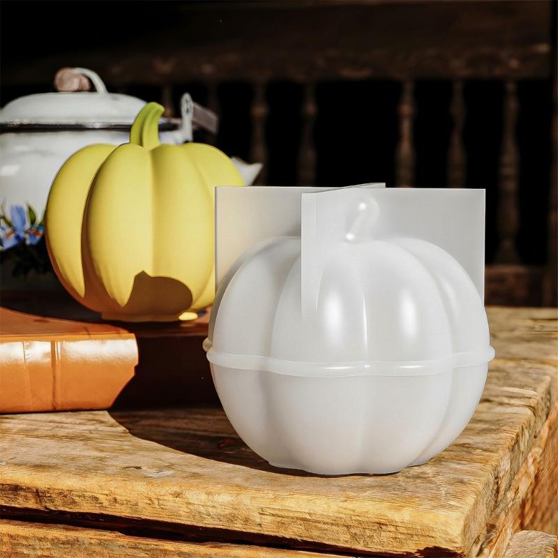 Multifuntional Pumpkin Shape Silicone Mold Silicone Crafting Moulds Suitable for Handmade Candle and Creative Workshops