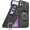 Pour Vivo V70 FE Coque Vivo V70FE Coque de téléphone Vivo V70 FE Armure Protection coulissante pour objectif de caméra Housse arrière Support à anneau magnétique Coque