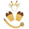 Realistic Giraffe Ears Hooves and Tail Plush Costume Set for Children Role Play Parties and School Event