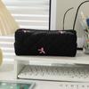 Gook Looking Bow Pen Bag Aesthetic Stationery Storage Bag Puffy Quilted Pen Bag  School Supplies