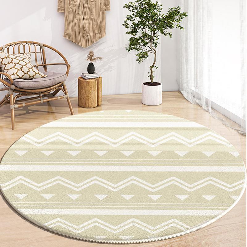 Wabi-sabi Style Round Carpets Home Living Room Decoration Rugs Simplicity Bedroom Bedside Carpet Study Lounge Rug Washable Mats