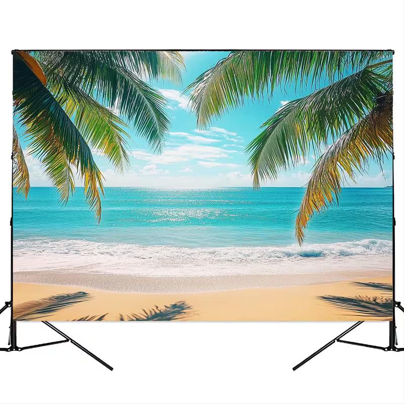 2D Turquoise Ocean Backdrop for Beach Wedding & Luau Events