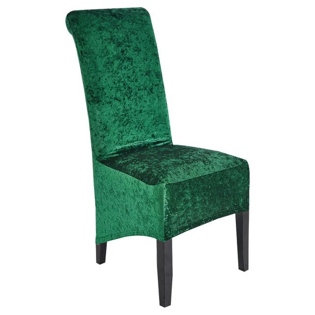 

Бархатные плюшевые чехлы на обеденные стулья размера Xl, эластичные чехлы на стулья, защитные чехлы для стульчиков из спандекса, чехлы на сиденья с резинкой 1 piece
