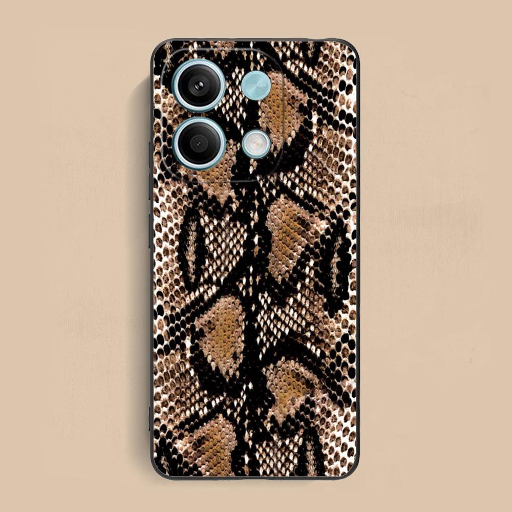 Luxury Snake Skin Texture Phone Case for Xiaomi Redmi Note 14 13 12 11 S Pro Plus 4G 5G Colorful Printing Cover Cover Cellphones
