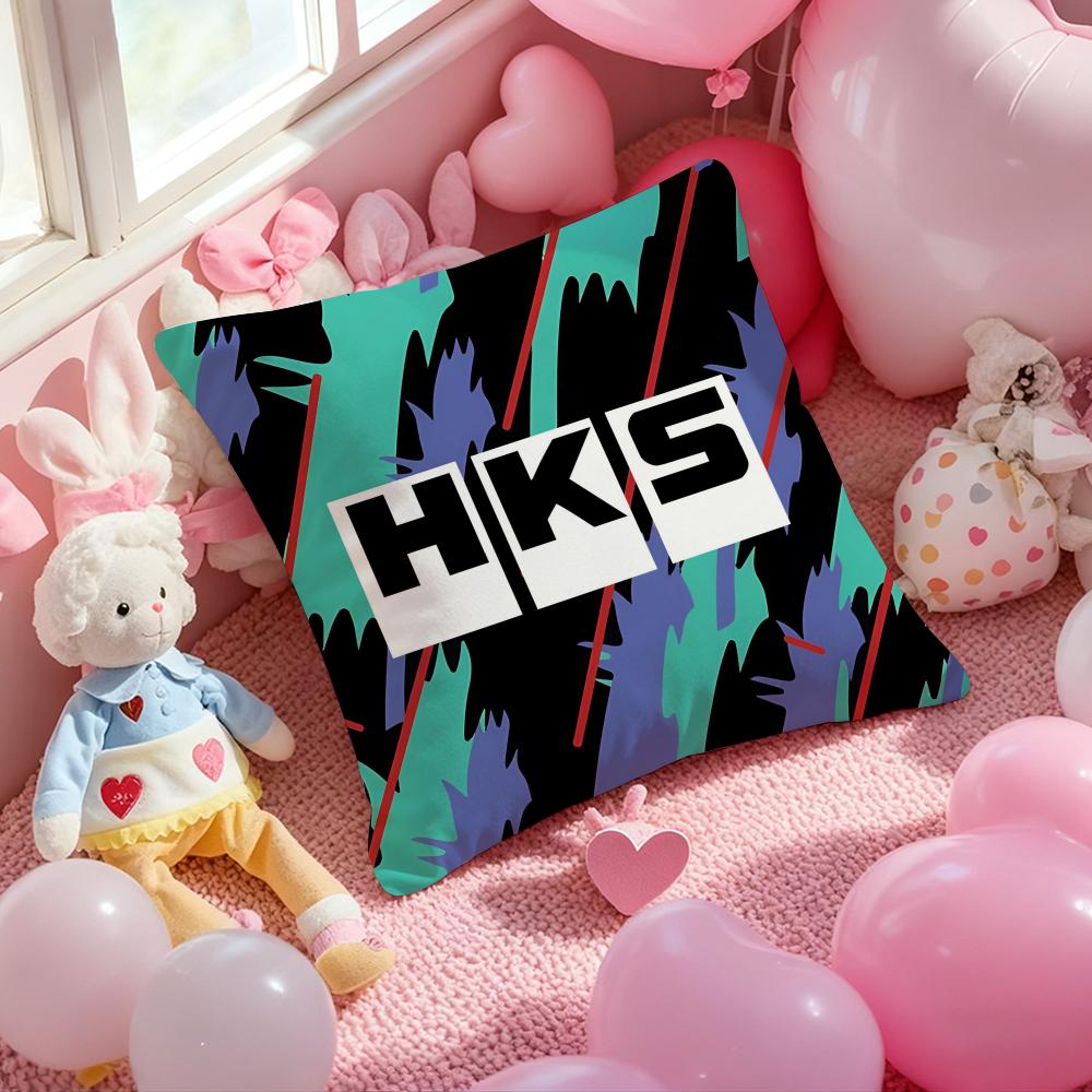 Fashion H-HKS-S Logo Cushion Cover Pattern Printed Pillowcase for Living Room Sofa Cushion Cover & Bedroom Decor