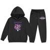 Children's Casual Fashion Hooded Pullover, Printed Loose Hoodie And Casual Pants Two-piece Set