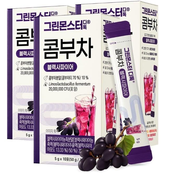 [Green Monster] Detox Kombucha (5 Refreshing Flavors) (1 Unit-10sticks)