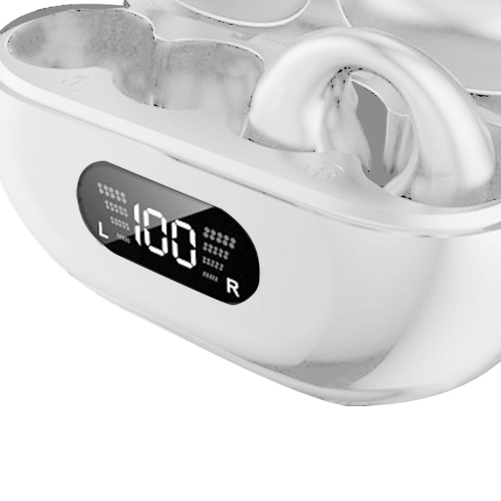 Ear Clip Bluetooth Earbuds Open Ear Bone Conduction 36H Playtime Clip On Wireless Earphones with
