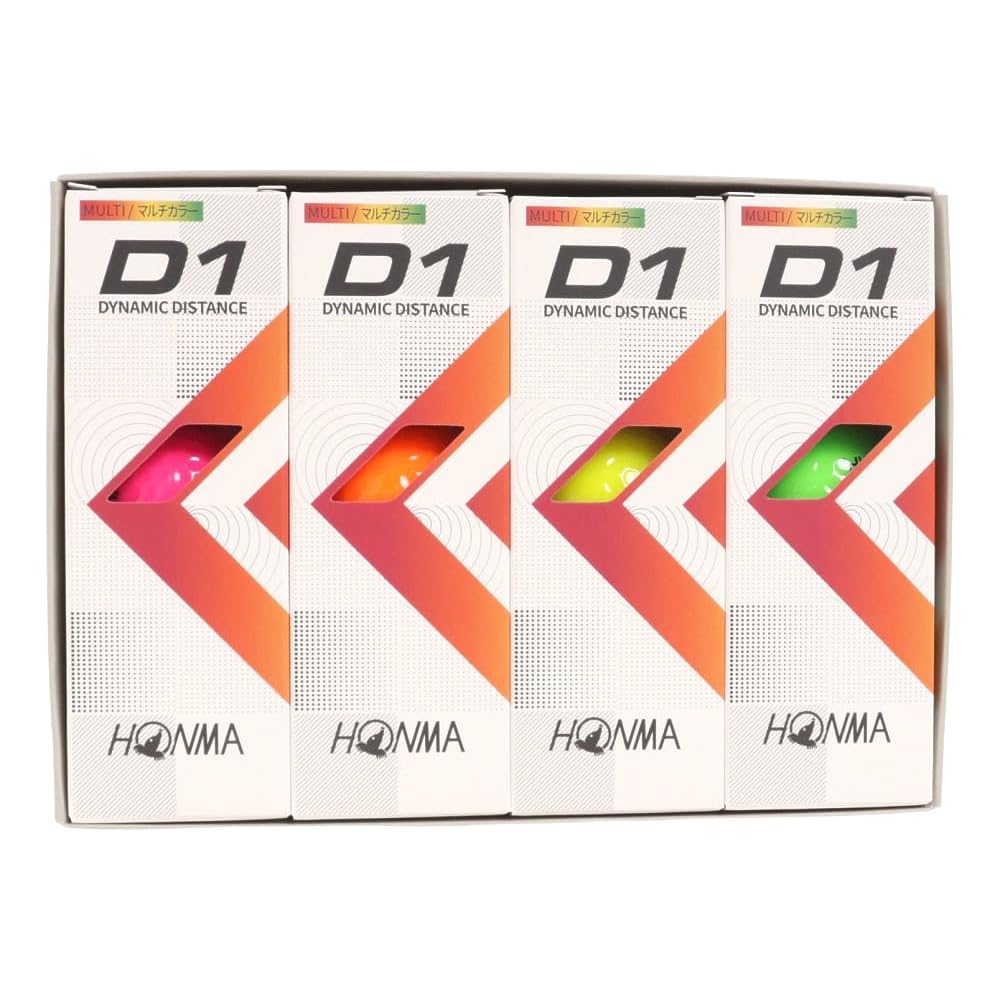 Honma BT2201 Soft Ionomer Distance Golf Balls 12 Pack Multi-Color