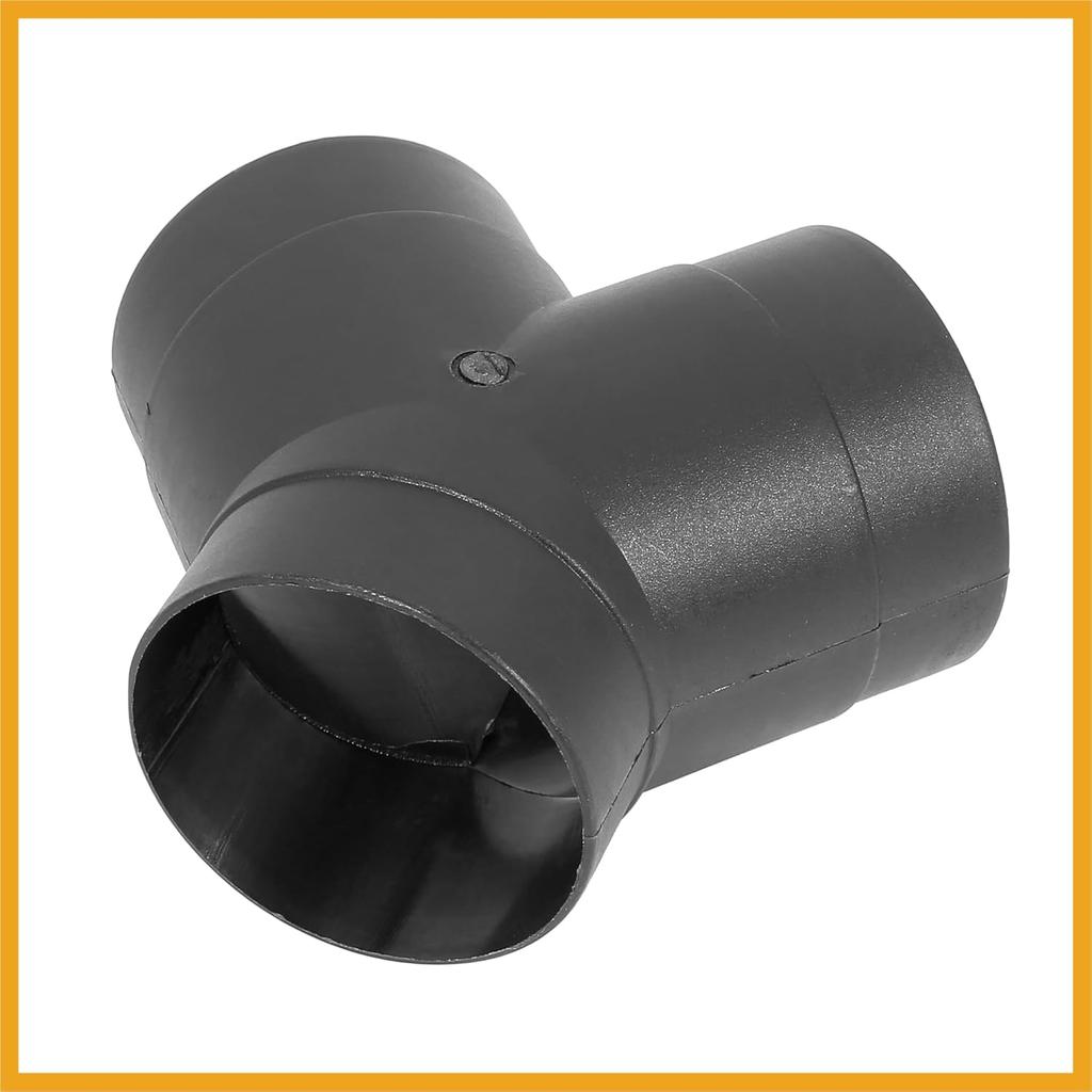 75mm Car Heater Warm 3 Way Air Ducting Pipe Y Shape Outlet Connector Black Plastic Replacement