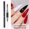 1PC Dual Ended Nail Art Acrylic UV Gel Extension Builder Flower Painting Pen Brush UV Gel Remover Spatula Stick Manicure Tool