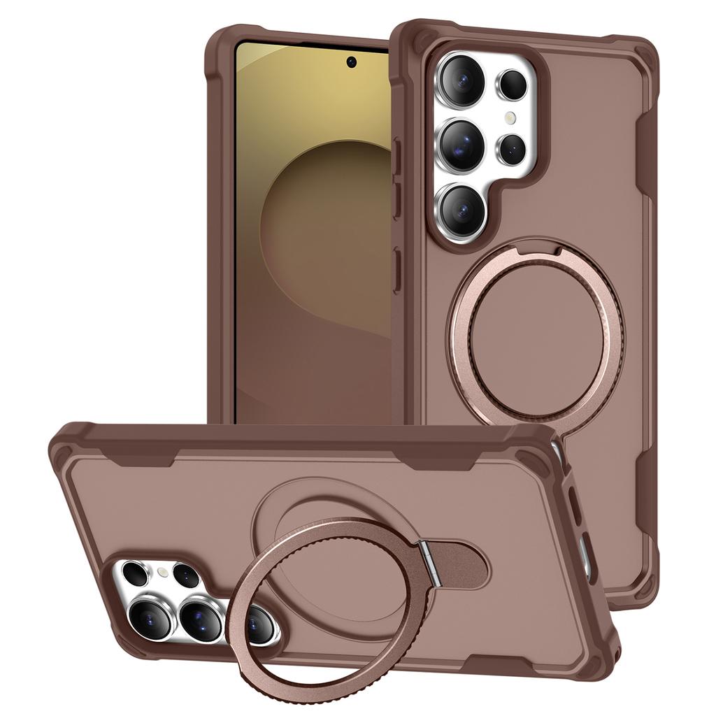 For Samsung Galaxy S25 Ultra Case Compatible with MagSafe Kickstand TPU+PC Shockproof Phone Back Cover