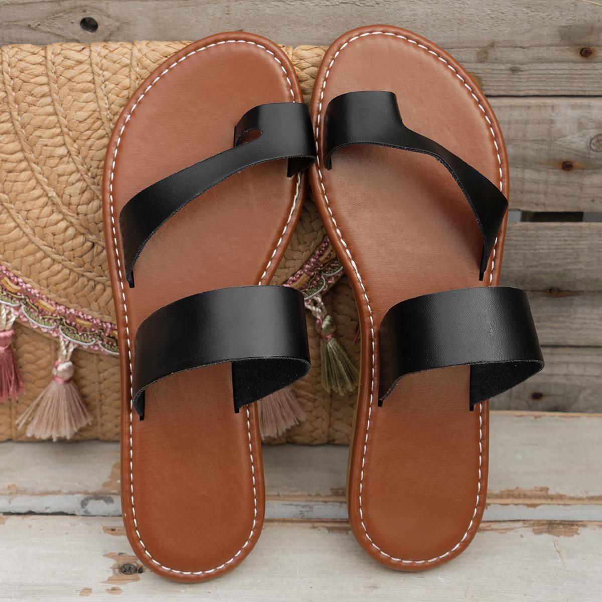 

Женские повседневные сандалии с шлепанцами на плоской подошве. 42